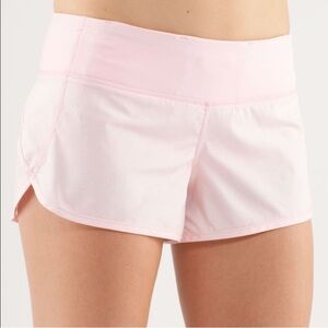 Lululemon Run Speed Shorts Blush Quartz Size 8 Pink sparkly color rare color 🦄
